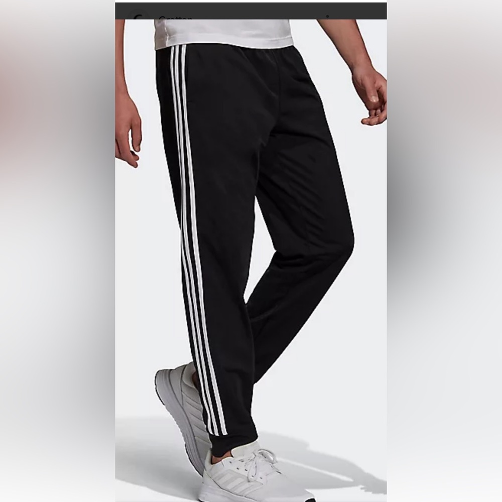 Mens 2XL black 3 strips Adidas joggers. New still in package with tags.